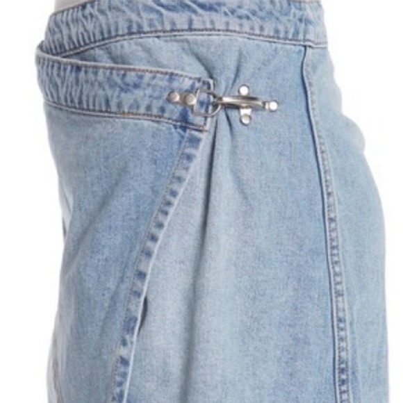 BlankNYC Asymmetrical Denim Wrap Skirt - Picture 5 of 14